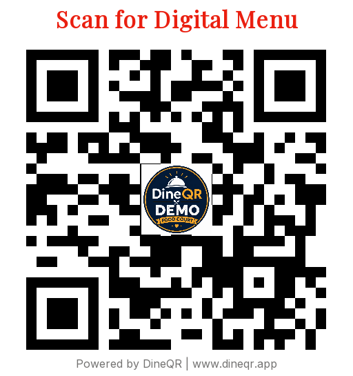 QR code for DineQR Demo Food Court live menu